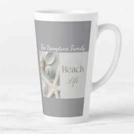 Caneca De Café Latte Presente Personalizado de Conchas Marinhas para Ca