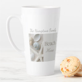 Caneca De Café Latte Presente Personalizado de Conchas Marinhas para Ca