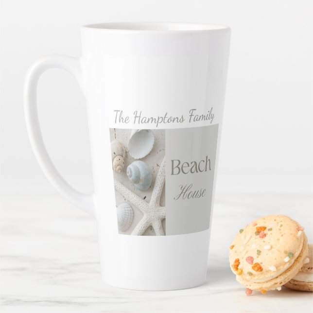Caneca De Café Latte Presente Personalizado de Conchas Marinhas para Ca (In Situ)