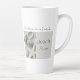Caneca De Café Latte Presente Personalizado de Conchas Marinhas para Ca