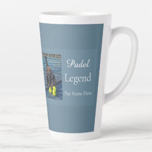 Caneca De Café Latte Presente Personalizado Padel Legend para Ele