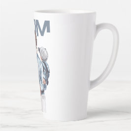 Caneca De Café Latte Presente Personalizado Super Mãe com Filho e Filha