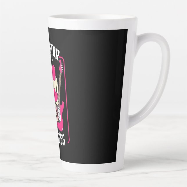 Caneca De Café Latte Presente Xmas | Rockstar Princess Skull (Direita)