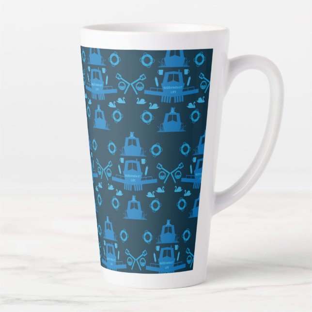 Caneca De Café Latte Presentes de British Narrowboat (Direita)