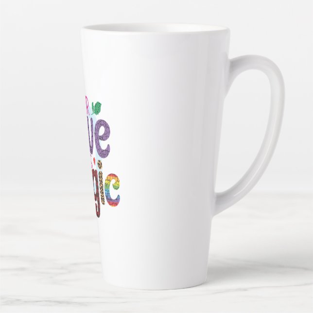 Caneca De Café Latte Presentes de Casamento | Nosso Amor É Magia (Direita)