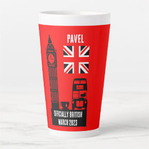Caneca De Café Latte Presentes de Cidadania Britânica
