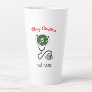 Caneca De Café Latte Presentes de Natal Para o Melhor Médico do Mundo