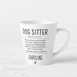 Caneca De Café Latte Presentes Divertidos Cuidador de Cães Personalizad