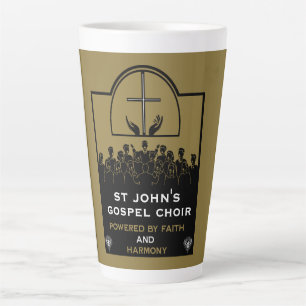 Caneca De Café Latte Presentes do Coro Gospel da Igreja