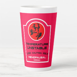 Caneca De Café Latte Presentes Engraçados para Mulheres na Menopausa