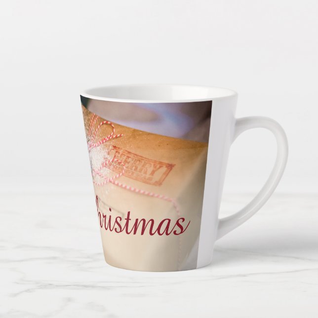 Caneca De Café Latte Presentes festivos como motivo de Natal (Direita)