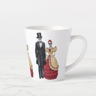 Caneca De Café Latte Presidente Lincoln Skeleton, Esqueleto de Hallowee