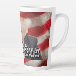 Caneca De Café Latte Preso Político Trump
