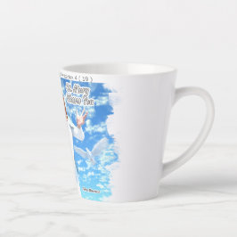 Caneca De Café Latte Pressuposição de Ruas. Maria no Céu