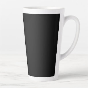 Caneca De Café Latte Preto insano (Preto mais escuro) PERSONALIZÁVEL