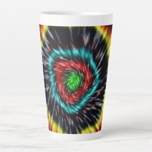 Caneca De Café Latte Preto Opal Tie Dye,  