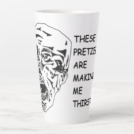 Caneca De Café Latte Pretzel Face Mug