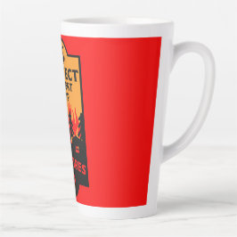 Caneca De Café Latte Prevenção contra incêndios florestais
