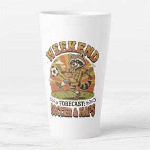 Caneca De Café Latte Previsão De Final De Semana Futebol E Sonecas Guax