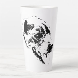 Caneca De Café Latte Príbulas felizes Misturam preto e branco Retrato M