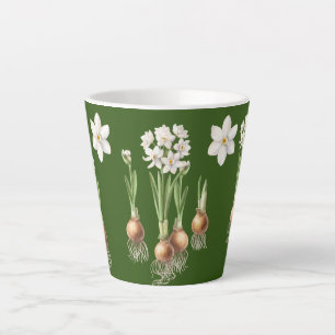 Caneca De Café Latte Primavera Botânica - Primavera Verde-Lata