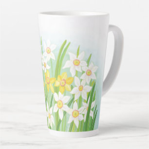 Caneca De Café Latte Primavera Daffodils