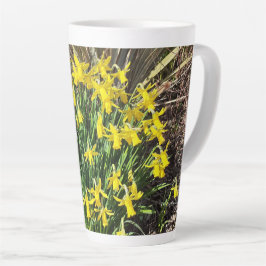 Caneca De Café Latte Primavera Yellow Daffodils Latino