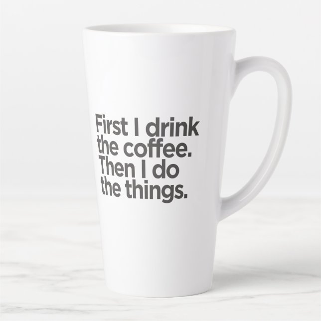 Caneca de Café Latte Primeiro (Direita)