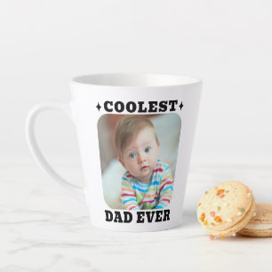 Caneca De Café Latte Primeiro Dia dos Pais Pai Mais Legal de Todos Foto