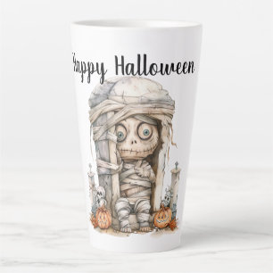 Caneca De Café Latte Problema Tombside - Múmmy Mishead & Mini Monstros