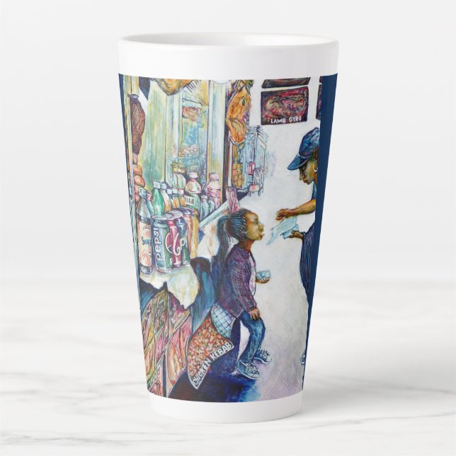 Caneca De Café Latte Produz a esperança (Frente)