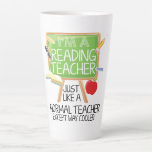 Caneca De Café Latte Professor de Leitura 