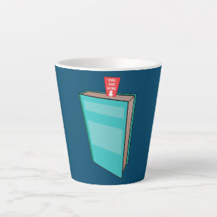 Caneca De Café Latte Professor de Leitura Engraçado Livraria Minhoca Li