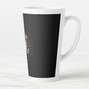 Caneca De Café Latte Professor de Matemática, Cute Pi