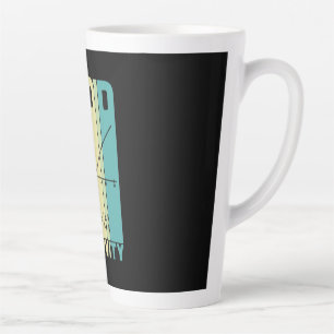 Caneca De Café Latte Professor de Matemática Evita Negatividade