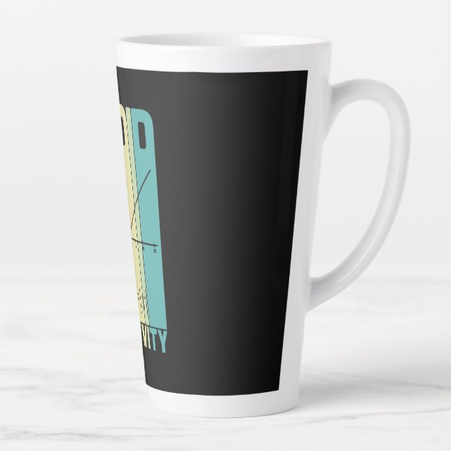 Caneca De Café Latte Professor de Matemática Evita Negatividade (Direita)