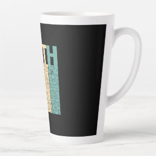 Caneca De Café Latte Professor de Matemática Vintage Definição de Ma