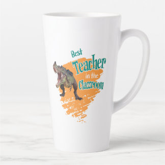 Caneca De Café Latte Professor Mais Engraçado Dinossauro na Sala de Aul