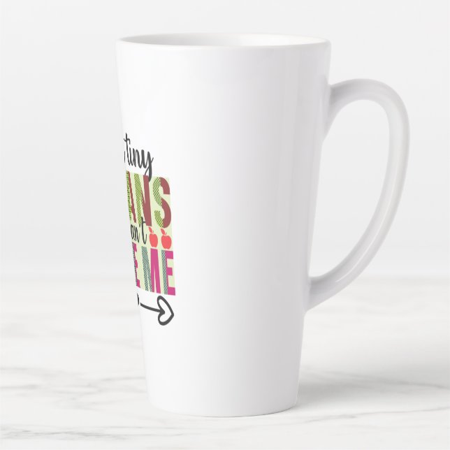 Caneca De Café Latte Professora Art I Ensina Humanos Pequenos (Direita)