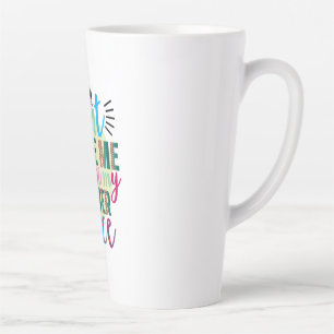Caneca De Café Latte Professora Arte Não Me Faz Usar Minha Voz de Prof