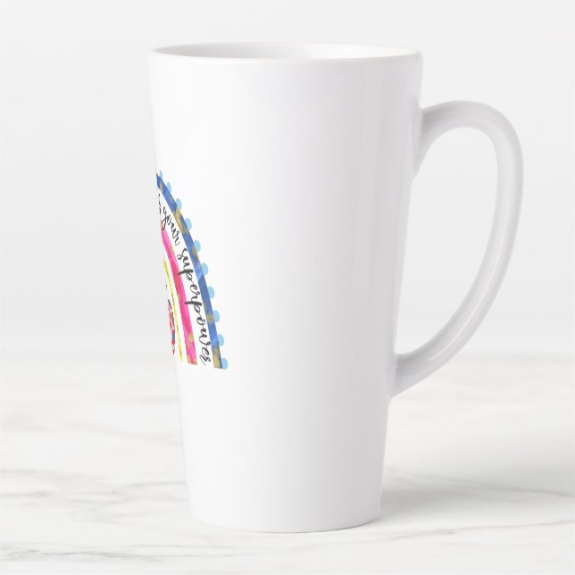 Caneca De Café Latte Professora Arte Orgulhosa Sou Professora (Direita)
