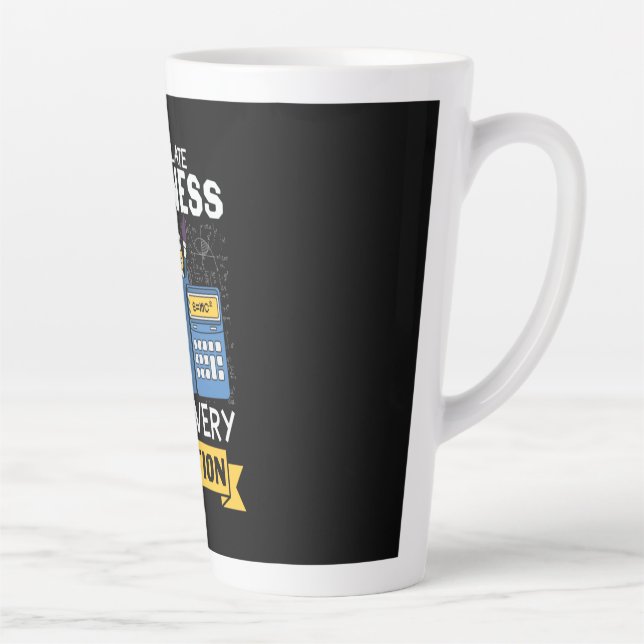 Caneca De Café Latte Professora de Matemática Calcula gentileza (Direita)