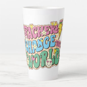 Caneca De Café Latte Professores mudam o mundo