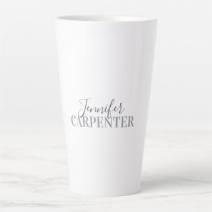 Caneca De Café Latte Profissional elegante moderno minimalista simples