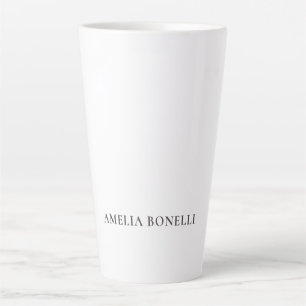 Caneca De Café Latte Profissional Simples Minimalista Clássica
