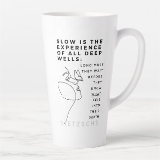 Caneca De Café Latte Profunda Alma Introduziu a filosofia citando Nietz