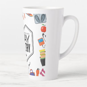 Caneca De Café Latte projeto de academia motivacional para manter a saú