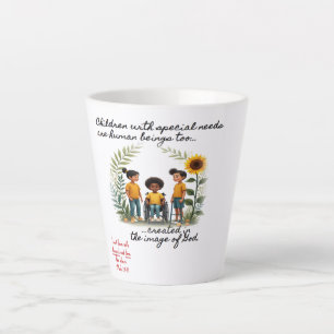 Caneca De Café Latte Promoção de Crianças com Necessidades Especiais