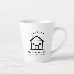 Caneca De Café Latte Promocional de logotipo de negócios do agente imob