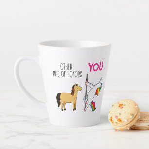 Caneca De Café Latte Proposta Divertida de Dama de Honra Daily Sip
